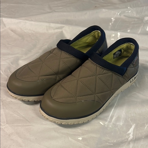 L.L. Bean Olive Quilted Slip-On Shoes - Picture 1 of 8